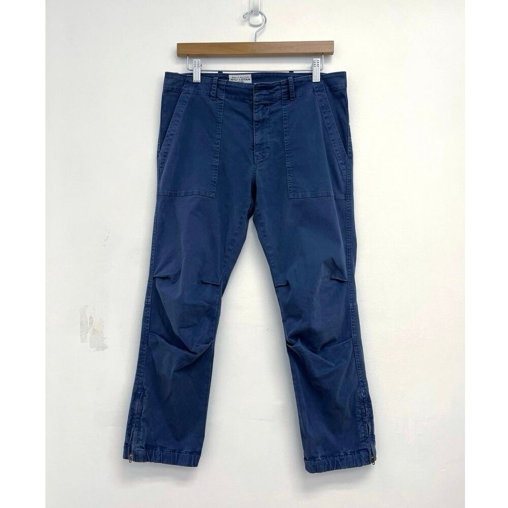 Nili Lotan Cropped Military Pants Utility Relaxed Stretch Cotton Flap - Size 6 - Picture 13 of 14